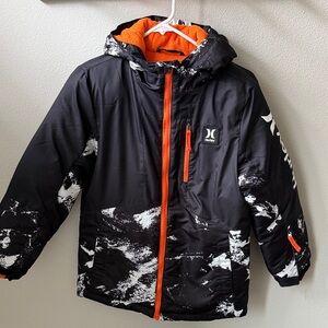 Hurley Youth Snow Jacket  Black and Orange
